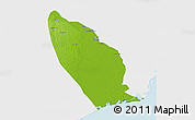 Physical 3D Map of Marromeu, single color outside