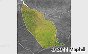 Satellite 3D Map of Marromeu, desaturated