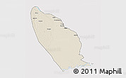 Shaded Relief 3D Map of Marromeu, cropped outside