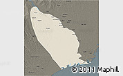 Shaded Relief 3D Map of Marromeu, darken