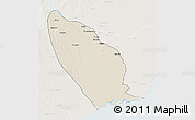 Shaded Relief 3D Map of Marromeu, lighten