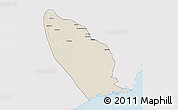 Shaded Relief 3D Map of Marromeu, single color outside