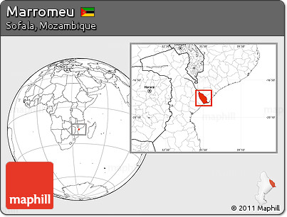 Blank Location Map of Marromeu