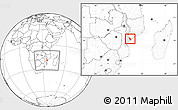 Blank Location Map of Marromeu, highlighted parent region, within the entire country