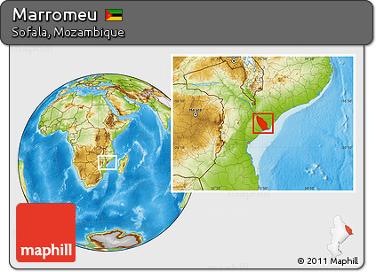 Physical Location Map of Marromeu