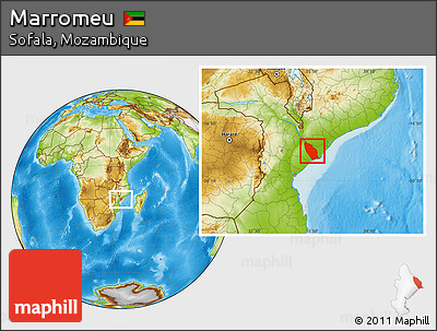 Physical Location Map of Marromeu