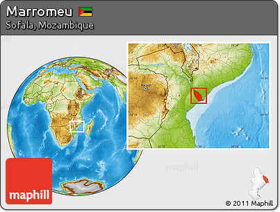 Physical Location Map of Marromeu