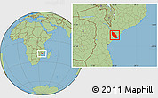 Savanna Style Location Map of Marromeu
