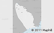 Gray Map of Marromeu, single color outside
