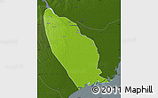 Physical Map of Marromeu, darken