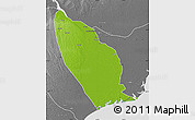 Physical Map of Marromeu, desaturated