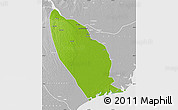 Physical Map of Marromeu, lighten, desaturated