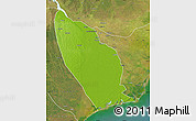 Physical Map of Marromeu, satellite outside