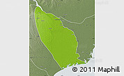 Physical Map of Marromeu, semi-desaturated