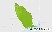 Physical Map of Marromeu, single color outside