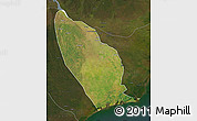 Satellite Map of Marromeu, darken