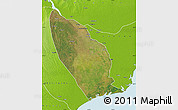 Satellite Map of Marromeu, physical outside
