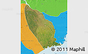 Satellite Map of Marromeu, political outside