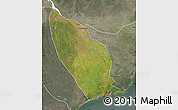 Satellite Map of Marromeu, semi-desaturated