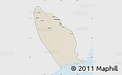 Shaded Relief Map of Marromeu, single color outside