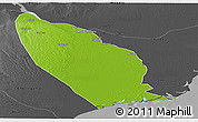 Physical Panoramic Map of Marromeu, darken, desaturated