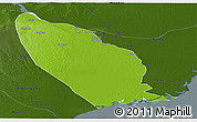 Physical Panoramic Map of Marromeu, darken