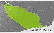 Physical Panoramic Map of Marromeu, desaturated
