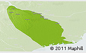 Physical Panoramic Map of Marromeu, lighten