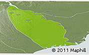 Physical Panoramic Map of Marromeu, semi-desaturated
