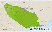 Physical Panoramic Map of Marromeu, shaded relief outside