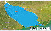 Political Panoramic Map of Marromeu, satellite outside
