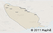 Shaded Relief Panoramic Map of Marromeu, lighten