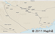 Shaded Relief Panoramic Map of Marromeu