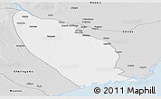 Silver Style Panoramic Map of Marromeu