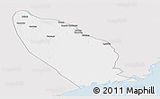 Silver Style Panoramic Map of Marromeu, single color outside