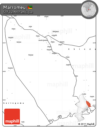Blank Simple Map of Marromeu