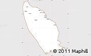 Classic Style Simple Map of Marromeu, cropped outside