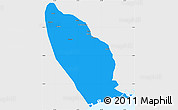 Political Simple Map of Marromeu, single color outside