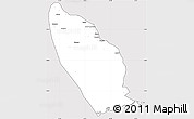 Silver Style Simple Map of Marromeu, cropped outside