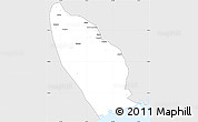 Silver Style Simple Map of Marromeu, single color outside