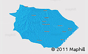 Political 3D Map of Muanza, cropped outside
