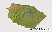 Satellite 3D Map of Muanza, cropped outside