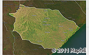 Satellite 3D Map of Muanza, darken