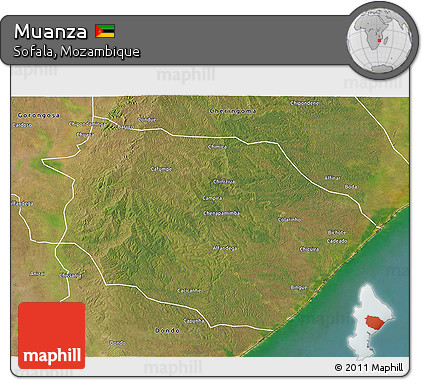 Satellite 3D Map of Muanza