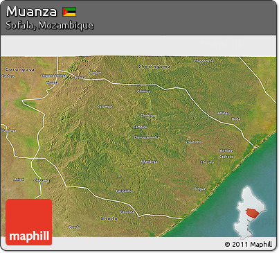 Satellite 3D Map of Muanza