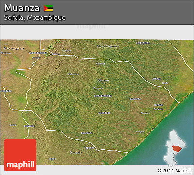 Satellite 3D Map of Muanza