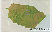Satellite 3D Map of Muanza, lighten