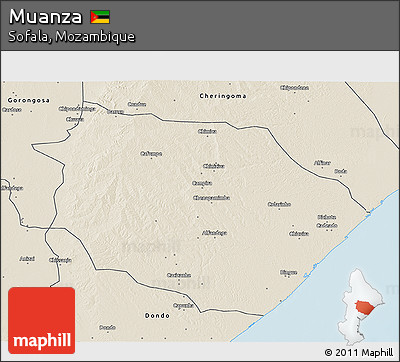 Shaded Relief 3D Map of Muanza