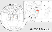 Blank Location Map of Muanza, within the entire country