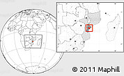 Blank Location Map of Muanza, highlighted country, highlighted parent region, within the entire country